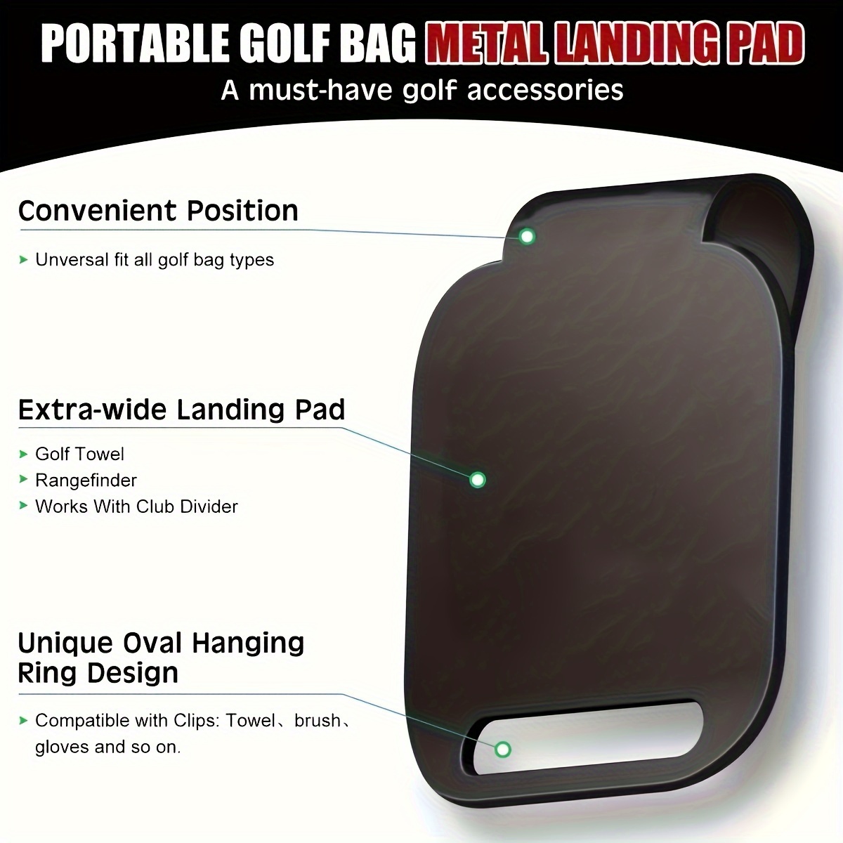 Magnetic Golf Bag Landing Pad（ - Golf Equipment Stores recension och pris